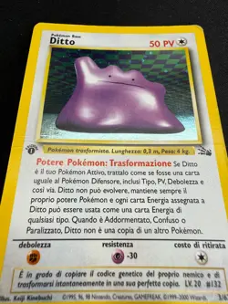 Pokemon Ditto 3/62 Fossil Rara Holo Prima Edizione Wizards ITA Carte Vintage - Image 4