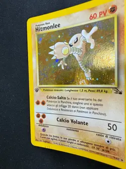Pokemon Hitmonlee 7/62 Fossil Rara Holo Prima Edizione Wizards ITA MISS STAMP - Image 4