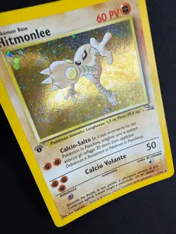 Pokemon Hitmonlee 7/62 Fossil Rara Holo Prima Edizione Wizards ITA MISS STAMP - Image 5