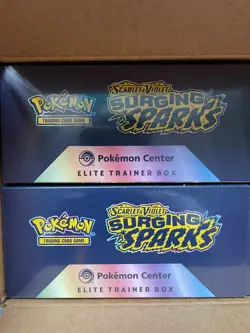 Pokemon TCG x4 Surging Sparks Pokemon Center ETB NEW SEALED ✅ OPEN CASE 📦 - Image 4