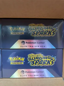Pokemon TCG x4 Surging Sparks Pokemon Center ETB NEW SEALED ✅ OPEN CASE 📦 - Image 5