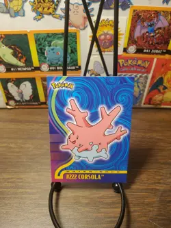 Pokemon Topps Johto Series 1 Corsola #222- blue label, non holo - Image 1