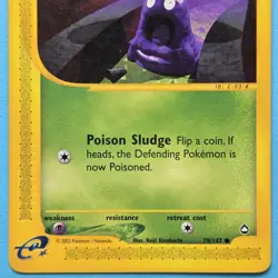 Grimer 79/147 Aquapolis Non-Holo 2002 WOTC Vintage E-reader Pokemon Card - Image 3