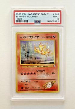 Pokemon Card Blaine's Moltres Holo 146 Challenge from the Darkness JAP PSA 9 - Image 1