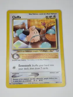 Cleffa 20/111 Rare Neo Genesis Non Holo Pokemon Card MP - Image 1
