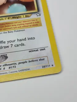 Cleffa 20/111 Rare Neo Genesis Non Holo Pokemon Card MP - Image 4