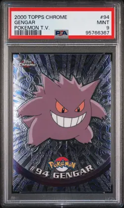 2000 Topps Chrome Pokemon Series 2 Gengar #94 PSA 9 Mint - Image 1