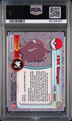 2000 Topps Chrome Pokemon Series 2 Gengar #94 PSA 9 Mint - Image 2