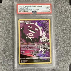 Pokemon 2019 Cosmic Eclipse Koffing 243/236 Secret Rare Full Art Holo PSA 9 - Image 1