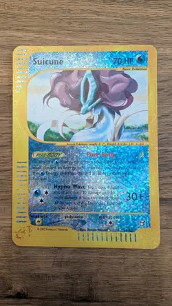 Pokemon Suicune #8/12 Jumbo Box Topper Reverse Holo 2002 Aquapolis - Image 1