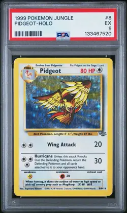 1999 POKEMON JUNGLE PIDGEOT-HOLO 8 PSA 5 - Image 1