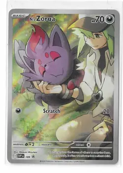 N's Zorua SVP 189 Black Star Promo Scarlet & Violet S&V Pokemon TCG NM - Image 1