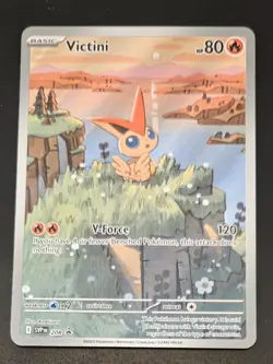 Pokemon TCG Victini SVP 208 Black Star Promo Illustration Near Mint Condition - Image 1