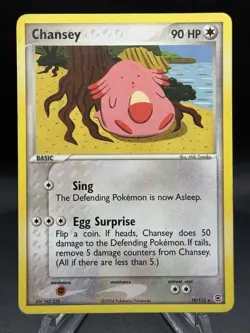 🌸 Pokemon TCG - Chansey 19/112 - FireRed & LeafGreen 2004 - Non-Holo Rare - LP - Image 1