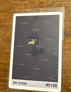 Mr Crow (Murkrow) #0198- Gen 2 Pookiemoot Fan Art - Pokemon - Image 1