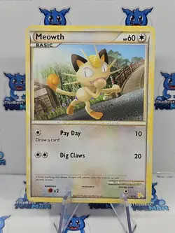 Meowth 4/30 Raichu Trainer Kit Pokemon HGSS - LP - Image 1