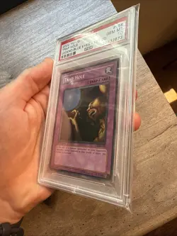 Yugioh PSA 10 2002 Trap Hole LOB-058 Super Rare 1st Edition - Image 5