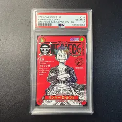 PSA 10 Monkey.D.Luffy Magazine Promo ST21-014 Japanese - One Piece Card Game - Image 1