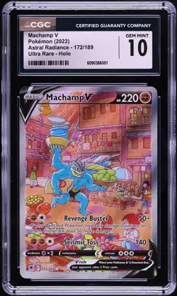 Pokemon TCG Machamp v Astral Radiance Alternate Art Card 172/189 CGC 10 - Image 1