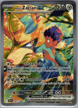 Hop's Zacian ex 186/159 SV09: Journey Together - Pokemon Card - NM - Image 1