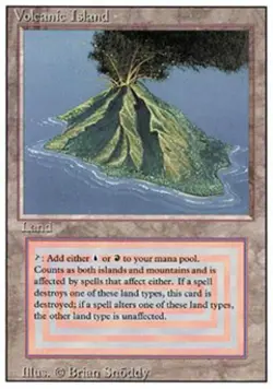 MTG English Volcanic Island Heavy Play Normal Revised - Image 1