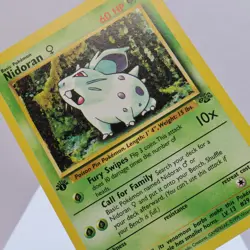Pokemon TCG - Nidoran F 57/64 Jungle Common 1st Edition WOTC 1999 - NM - Image 1