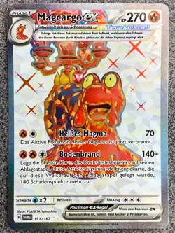 Magcargo EX 191/167 NM Deutsch Pokemon TCG Maskerade im Zwielicht Ultra Rare - Image 1