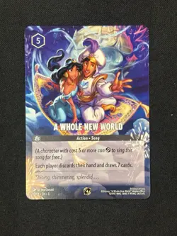 A Whole New World 10 Disney 10/c1 Lorcana Promo Card - Image 1