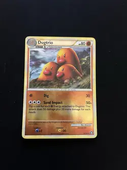Dugtrio 19/102 LP Reverse Holo Rare Pokemon Cards Vintage - Image 1