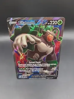 Rillaboom V 175/192 Rebel Clash Holo Ultra Rare Full Art Pokemon Card - Image 1