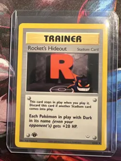 POKEMON ROCKET'S HIDEOUT 63/64 1ST EDITION TRAINER NEO REVELATION VLP-NM GENGAR - Image 1