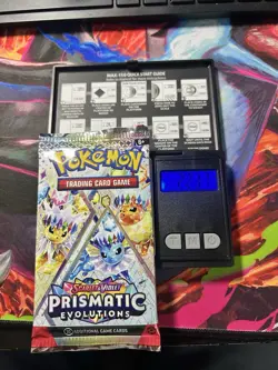 GOD PACKU 🔥22.37g🔥VERY HEAVY Prismatic Evolutions Pokemon Sealed Booster Pack - Image 1