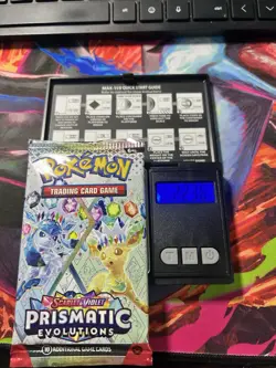 GOD PACKU 🔥22.36g🔥VERY HEAVY Prismatic Evolutions Pokemon Sealed Booster Pack - Image 1