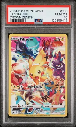 PSA 10 Pikachu #160 Pokemon SWSH Crown Zenith English 2023 - Image 1