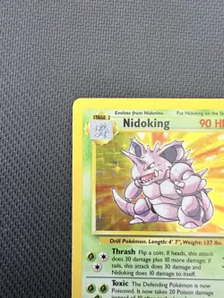 Pokemon Nidoking Base Unlimited 11/102 Holo Rare MP/LP WOTC 1999 - Image 4