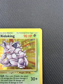 Pokemon Nidoking Base Unlimited 11/102 Holo Rare MP/LP WOTC 1999 - Image 5