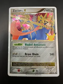 Pokemon TCG Celebrations 25th Anniversary Zacian LV.X Promo SWSH135 - Image 1