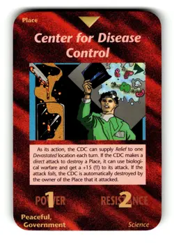 Center for Disease Control Card Unlimited INWO Illuminati World Order G G2U - Image 1
