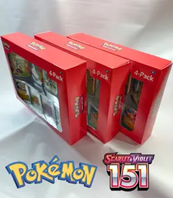 Pokemon 151 4 Pack Mini Tins + 4 Promo Cards Sam's Club Bundle - Image 4