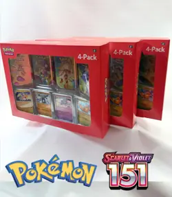 Pokemon 151 4 Pack Mini Tins + 4 Promo Cards Sam's Club Bundle - Image 5