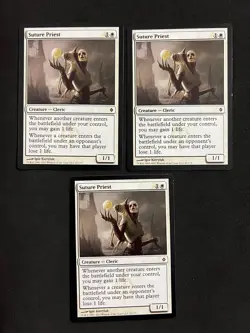 x3 Suture Priest [New Phyrexia] Magic MTG Cards LP - Image 1