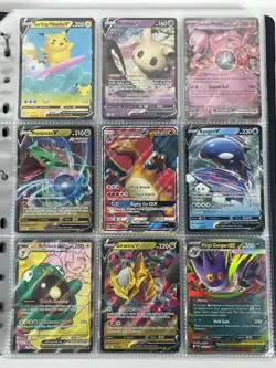Pokemon Card Collection Binder Lot Holo Rare Charizard GX Pikachu Mega Gengar - Image 1