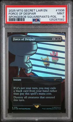 2025 MTG SECRET LAIR DROP #1936 FORCE OF DESPAIR PSA 9 - Image 1