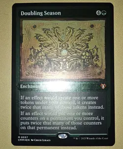 MTG Doubling Season 0557 Commander Masters Etched Foil Mythic Rare NM - Image 1
