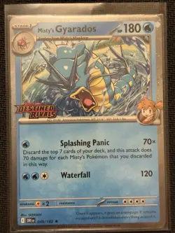 Pokemon Misty’s Gyarados 049/182 Destined Rivals Stamped Prerelease Promo Holo - Image 1