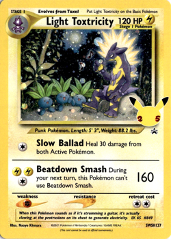 Light Toxtricity SWSH137 Pokemon SWIRL Sword & Shield Promo NM - Image 1