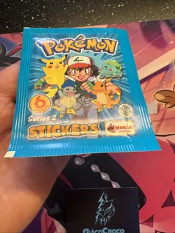 X1 Paquet Booster Neuf Scelle Pokemon Merlin 6 Stickers Series 2 Nintendo 2000 - Image 5