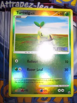 POKEMON N/MINT TURTWIG 77/100 BURGER KING STAMPED PLATINUM PROMO CARD ENGLISH - Image 1