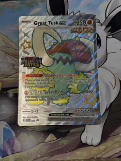 JUMBO CARD Great Tusk ex - 072 (Paldean Fates Stamped) 072 POKEMON NEAR MINT - Image 1