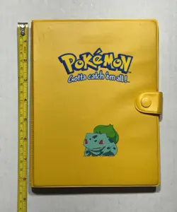 Vtg 1999 Pokemon Bulbasaur Yellow Collectors Album Binder Only Holds 116 Cards - Image 2